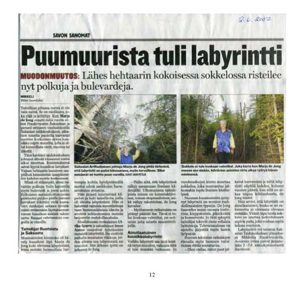 Marja de Jong telling about the vision on the Labyrinth
