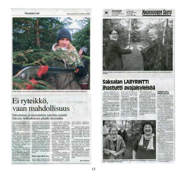 Artists and opening of the forest-labyrinth in the press