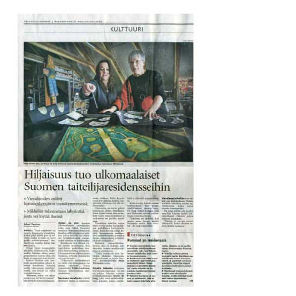 Opening of the Labyrinth in Helsingin Sanomat