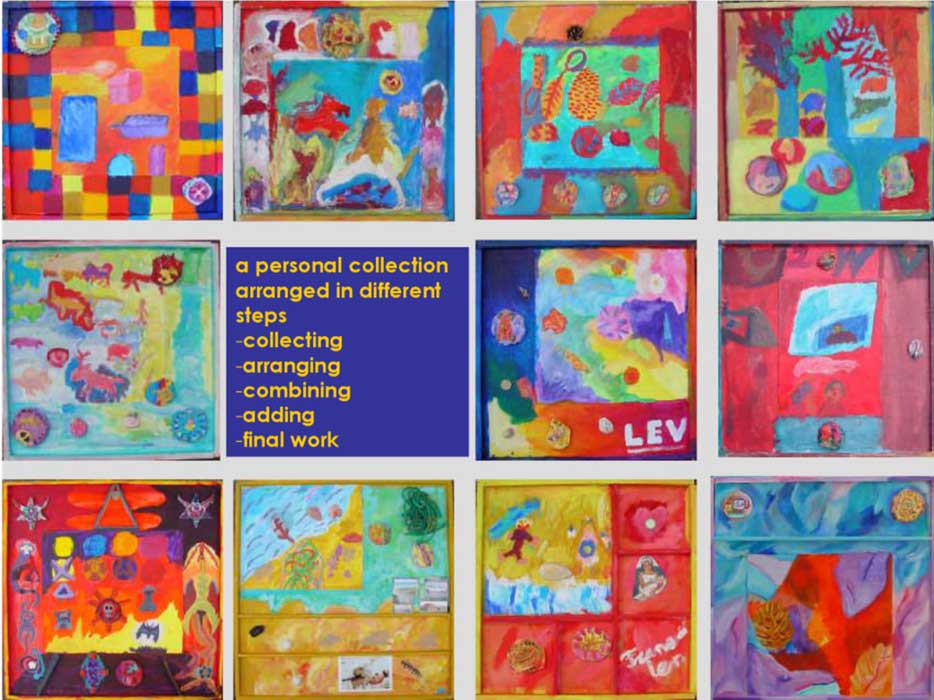 a personal collection arranged in different steps