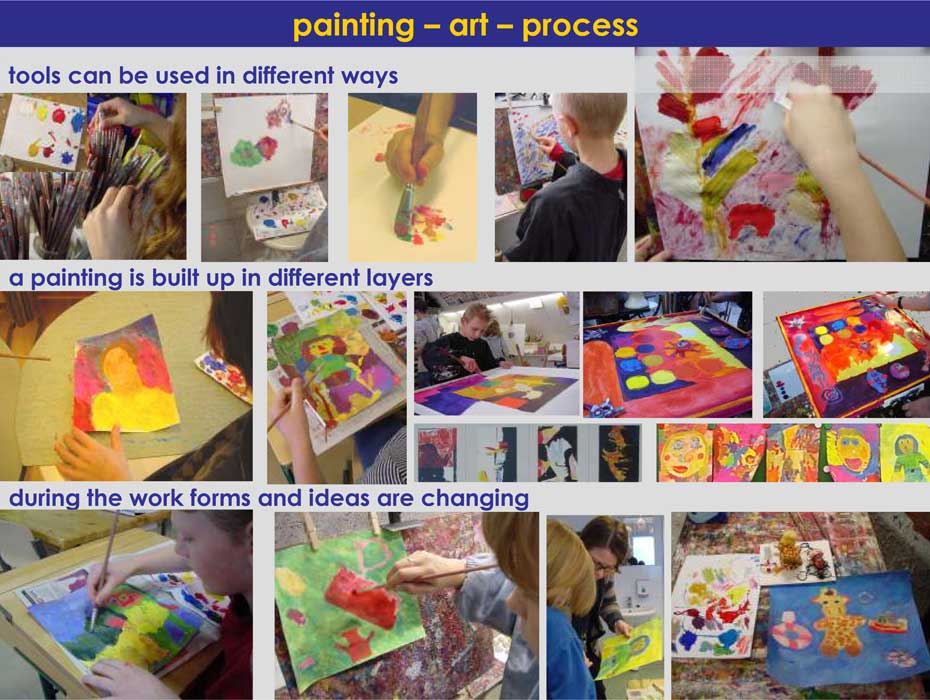 painting is art process, tools can be used in different ways