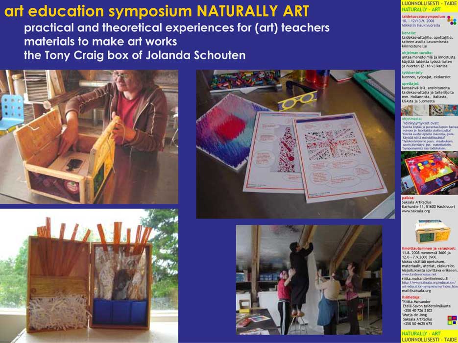 art education symposium Naturally Art with the Tony Graig box of Jolanda Schouten.