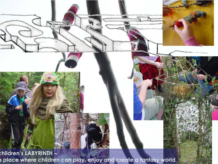 children's labyrinth, a place where children can play, enjoy and create their fantasy world.