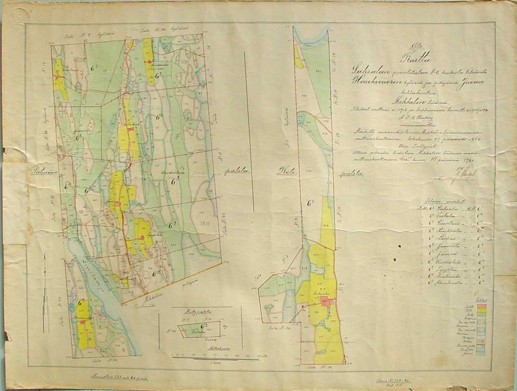 map Saksala from 1913-1923