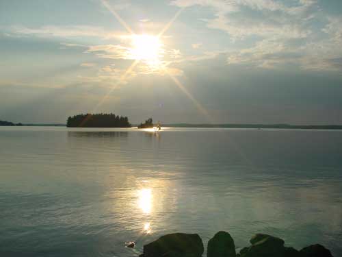 Lake Kyyvesi in mid summer, to enjoy the silence, bright light and sports.